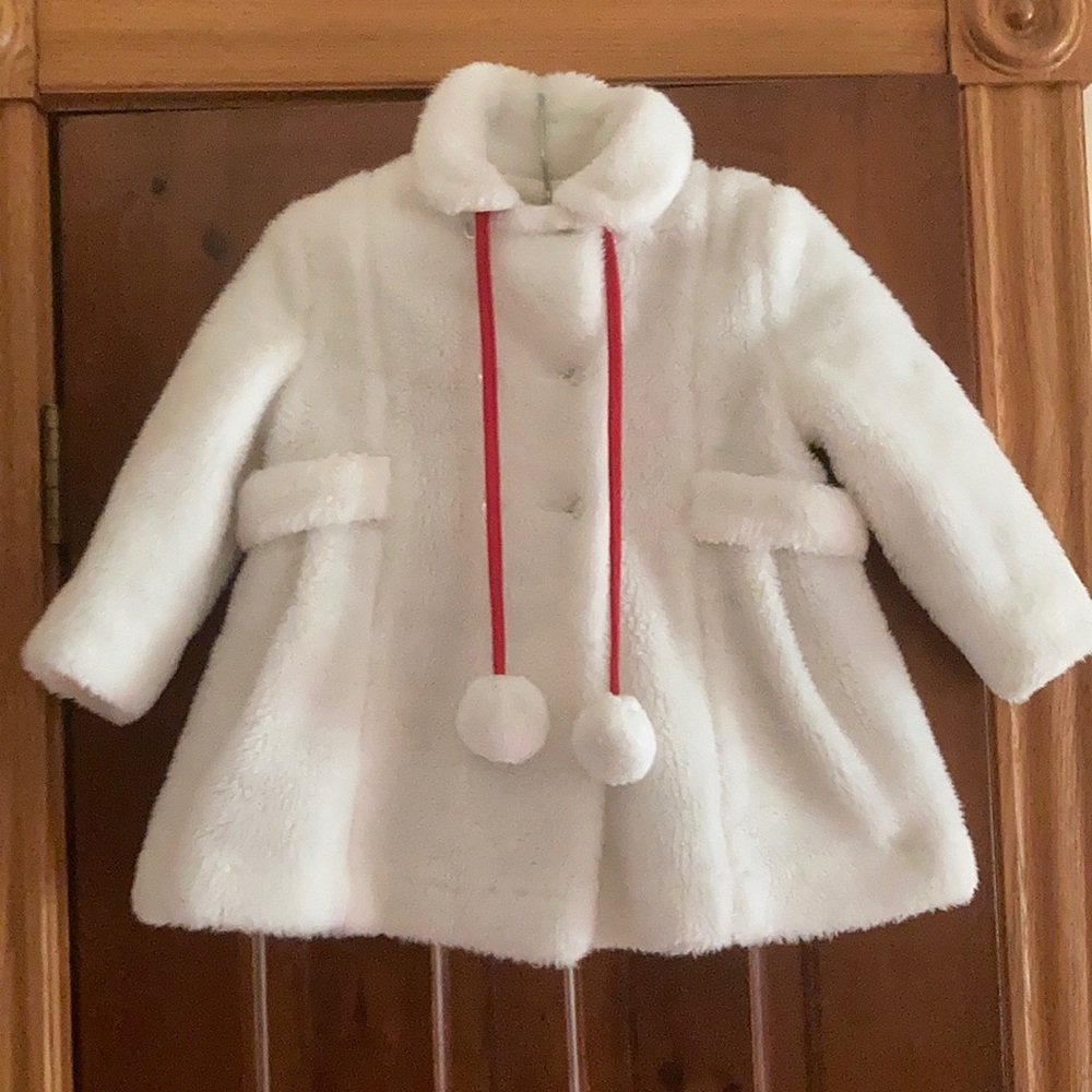 Vintage Togs Brand Girls Size 4T White Button Front Coat